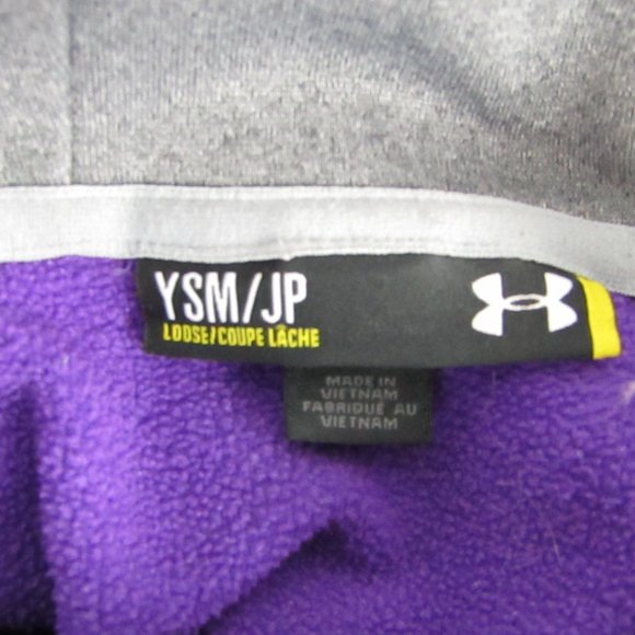 Under Armour | Hoodie | Youth Small | Purple & White - Picture 3 of 3